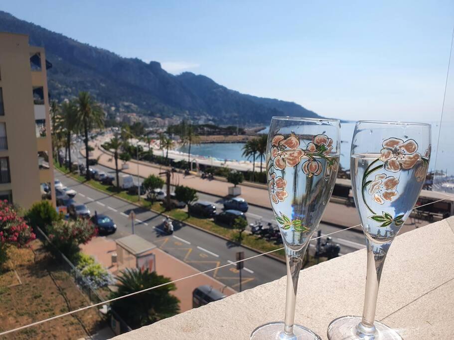 Le Garavan, Superbe Studio Vue Mer Et Vieux Menton Exterior photo